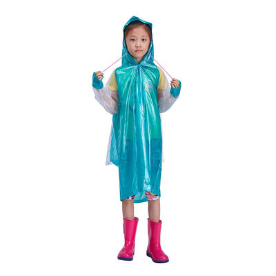 Куртка дождя ясности толщины плаща 0.25mm детей ODM прозрачная с клобуком
