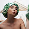 100% хлопок ODM крышки ливня зеленой печати лист Breathable доступное для длинных волос
