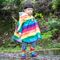 Картина радуги выровняла детей плащ для Unisex SGS одобрил Multisize